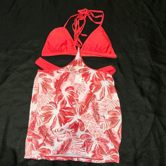 Bikini With Skirt Cover Red And White NWOT - Picture 3 of 7